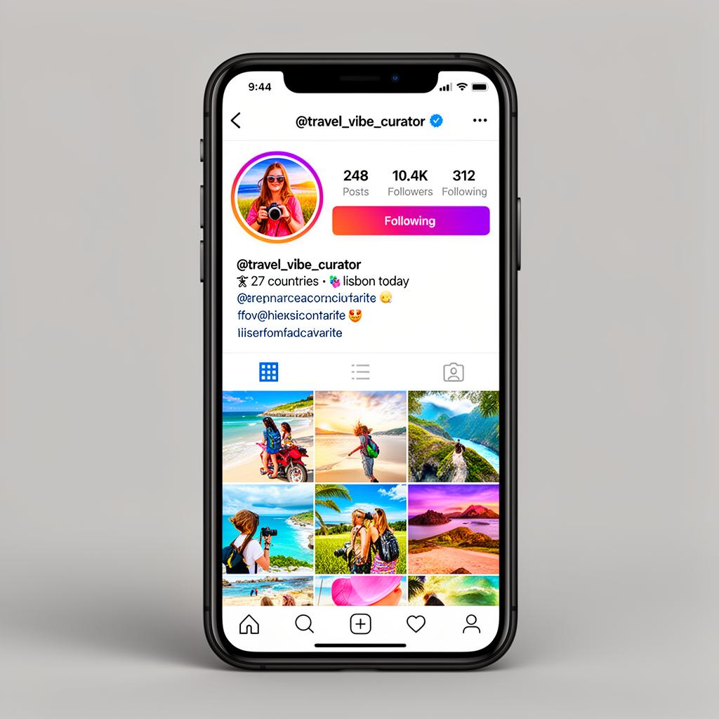 Instagram profile after